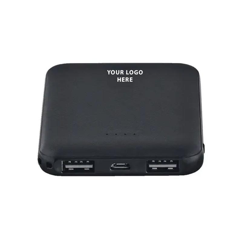 5000mAh Mini Powerbank - Black with Logo